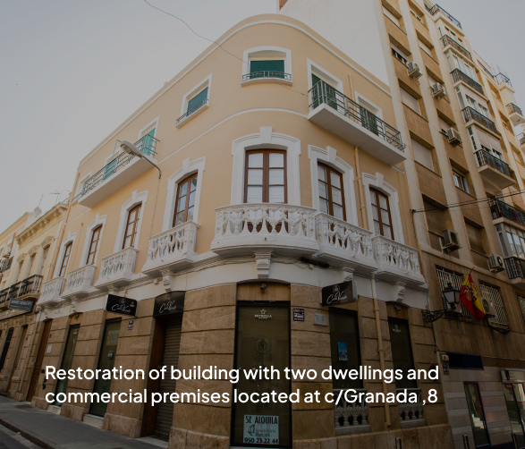 Restauración edificio de dos viviendas y local comercial c/Granada